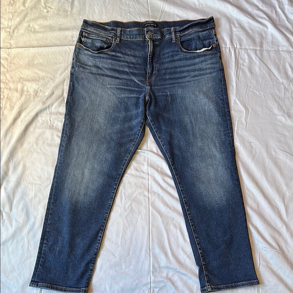 Lucky Brand Blue Straight-Leg Jeans Medium Wash